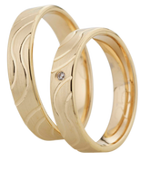 Linden Trauringe / Eheringe Bauma funkelnder W/si-Diamant - 250/251